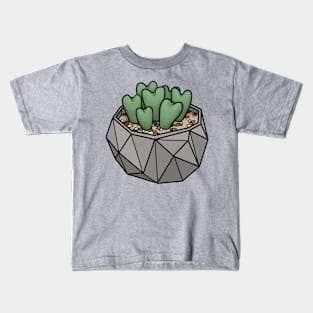 Heart Plant/Butt Plant - Conophytum Bilobum Succulent Kids T-Shirt